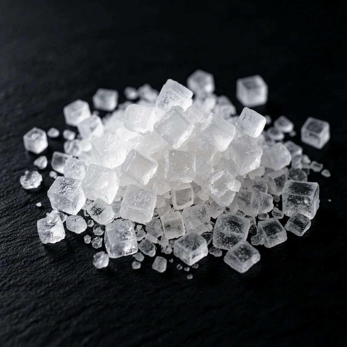 Crystalline structure of sea salt